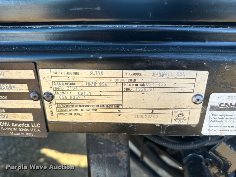 image for item EV5891 2013 Case IH Farmall 95U MFWD tractor