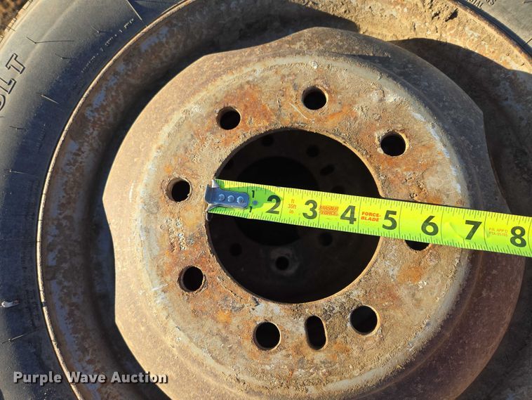 image for item EV5898 (8) 8.75R16.5LT Firestone Transforce HT tires and wheels