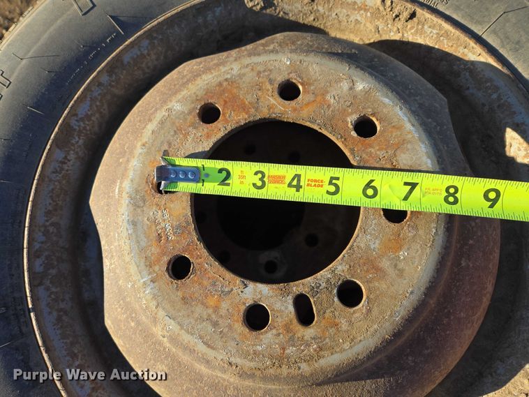 image for item EV5898 (8) 8.75R16.5LT Firestone Transforce HT tires and wheels
