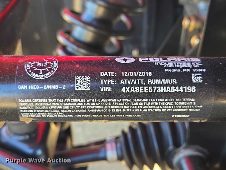 image for item EV5902 2017 Polaris Sportsman 570 ATV