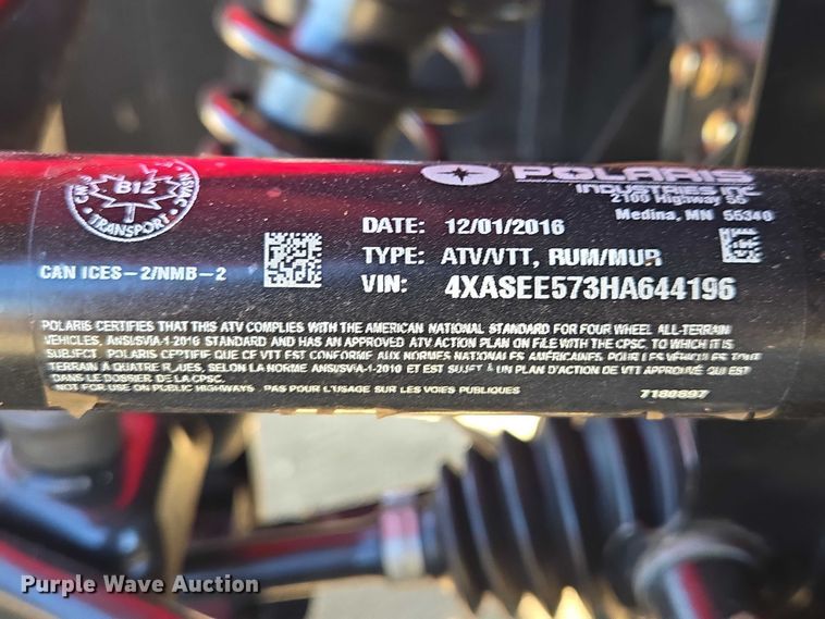 image for item EV5902 2017 Polaris Sportsman 570 ATV