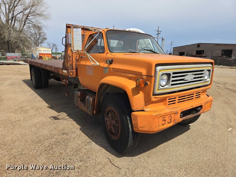 image for item EV5967 1979 Chevrolet C70 dump flatbed truck