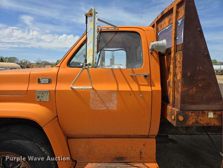 image for item EV5967 1979 Chevrolet C70 dump flatbed truck