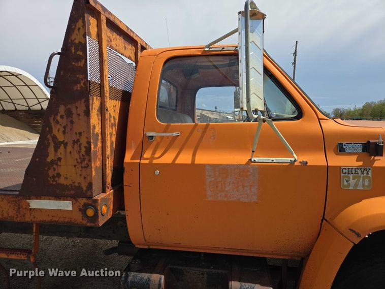 image for item EV5967 1979 Chevrolet C70 dump flatbed truck