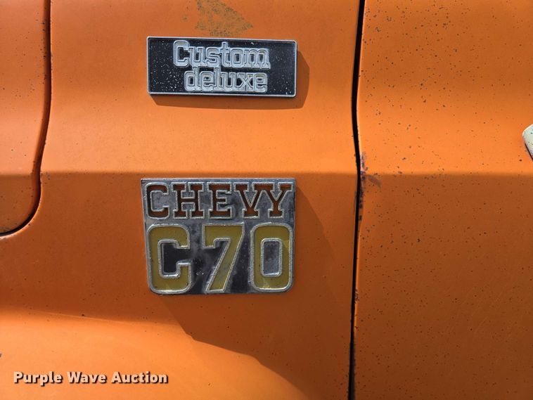 image for item EV5967 1979 Chevrolet C70 dump flatbed truck