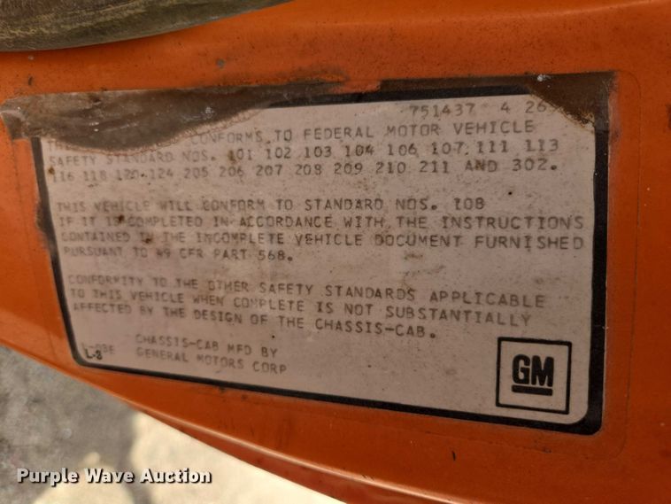 image for item EV5967 1979 Chevrolet C70 dump flatbed truck