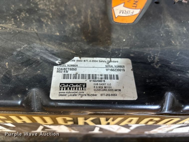image for item EW0060 Cub Cadet 53AI8CT6050 ZTR lawn mower