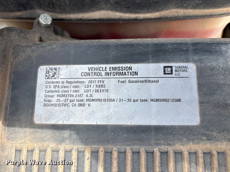 image for item EW1536 2017 Chevrolet Silverado 1500 pickup truck