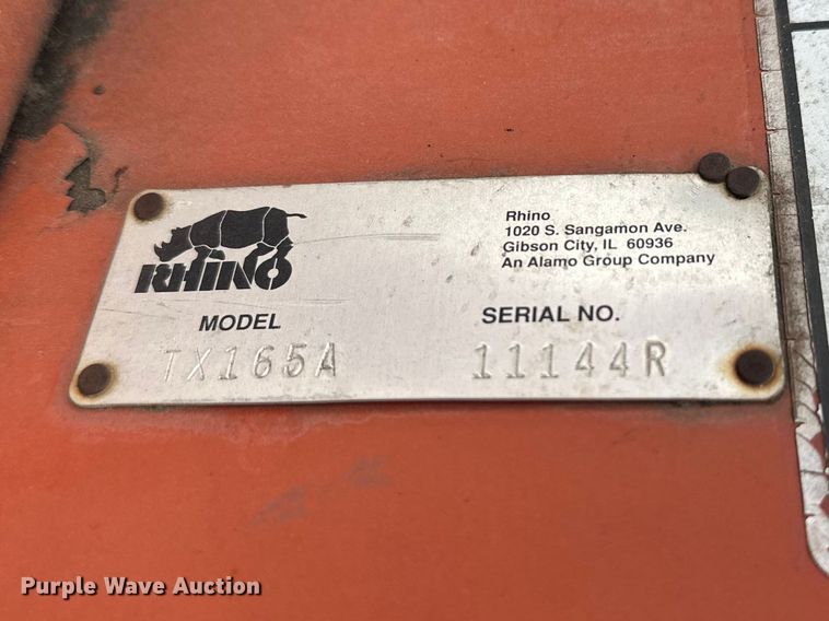 image for item EW2021 Rhino TX165A batwing rotary mower
