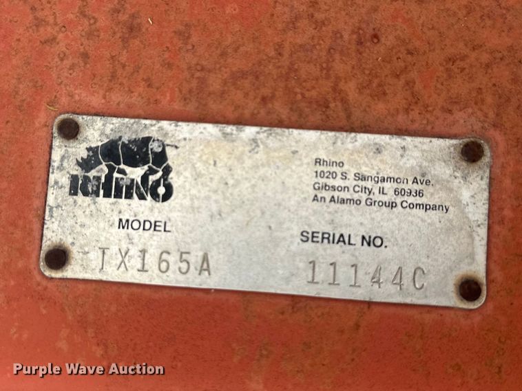 image for item EW2021 Rhino TX165A batwing rotary mower
