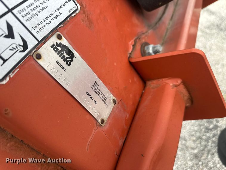 image for item EW2021 Rhino TX165A batwing rotary mower
