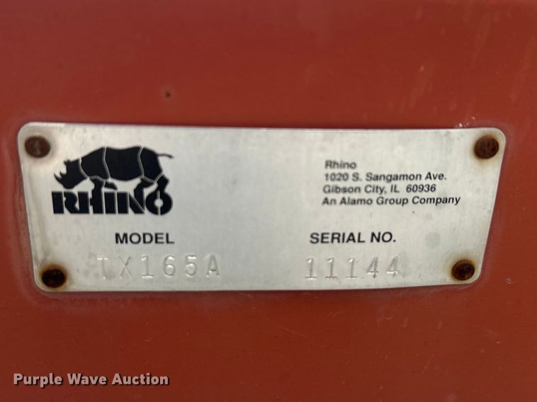 image for item EW2021 Rhino TX165A batwing rotary mower