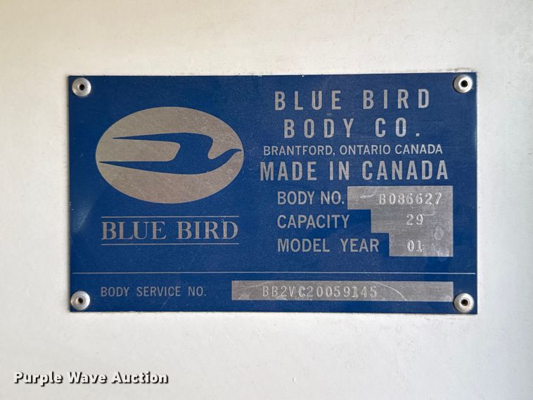 image for item EW4504 2001 Blue Bird school bus