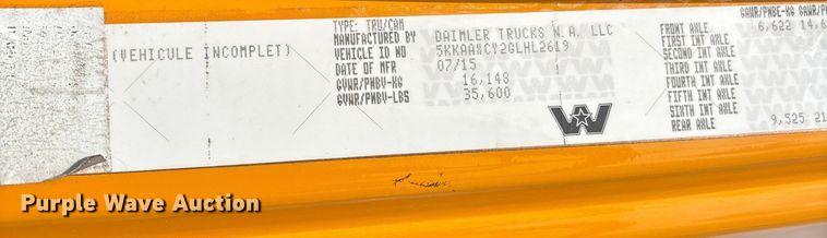 image for item FB3407 2016 Western Star 4700 Under bridge inspection truck