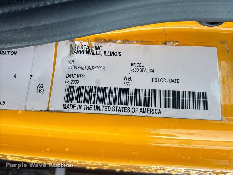 image for item FB3408 2010 International 7500 dump truck