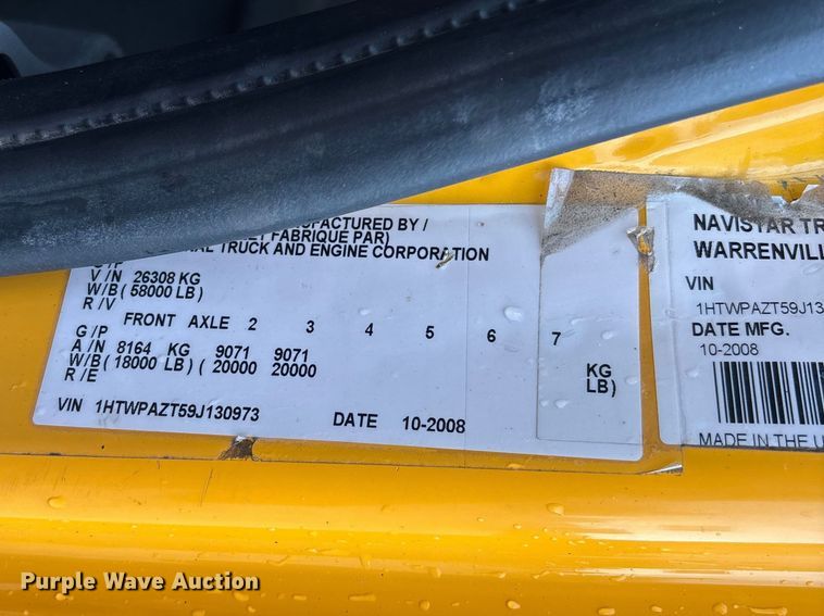 image for item FB3409 2009 International 7500 dump truck