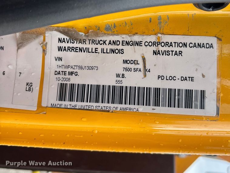 image for item FB3409 2009 International 7500 dump truck