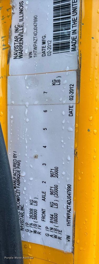 image for item FB3410 2013 International 7500 dump truck