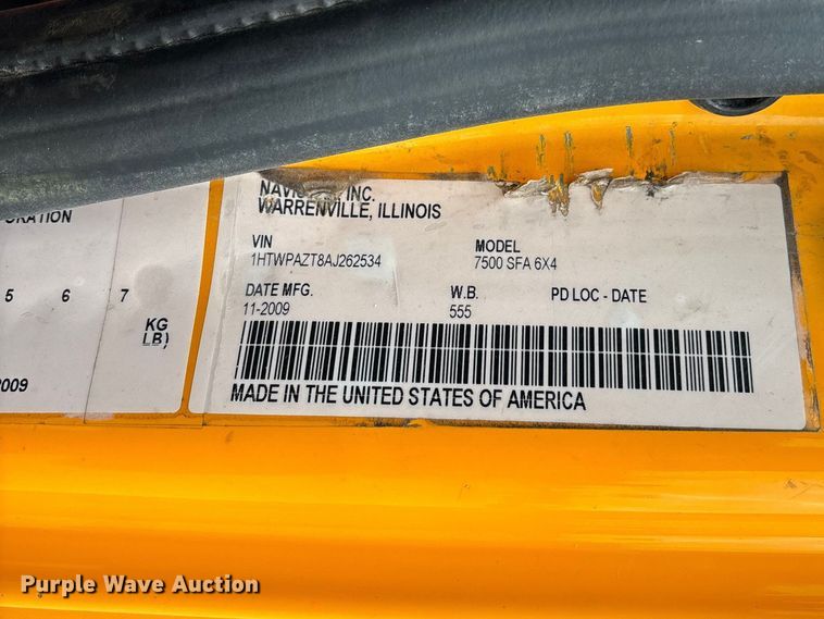 image for item FB3411 2010 International 7500 dump truck