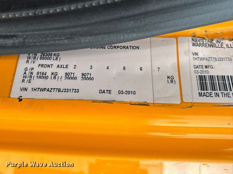 image for item FB3420 2011 International 7500 dump truck