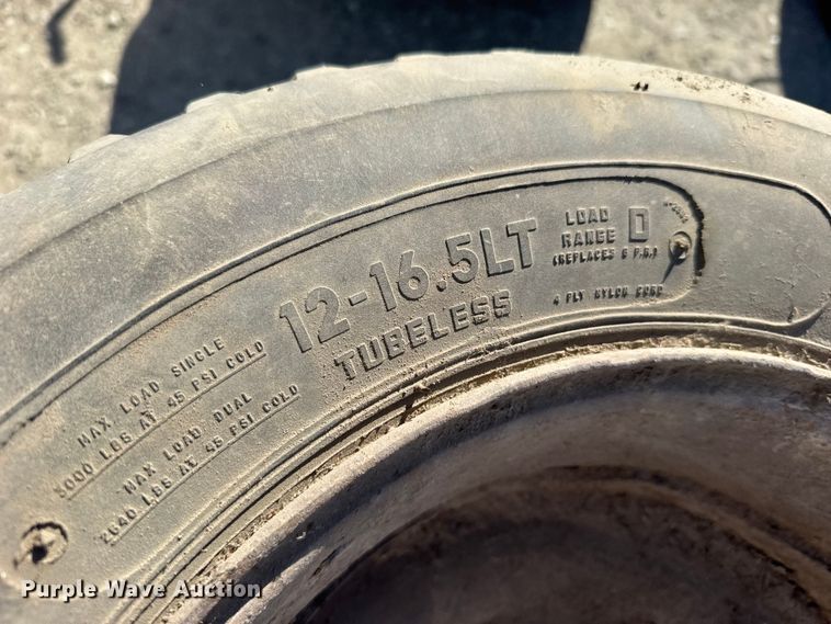 image for item FB7221 (4) 12-16.5 tires and wheels