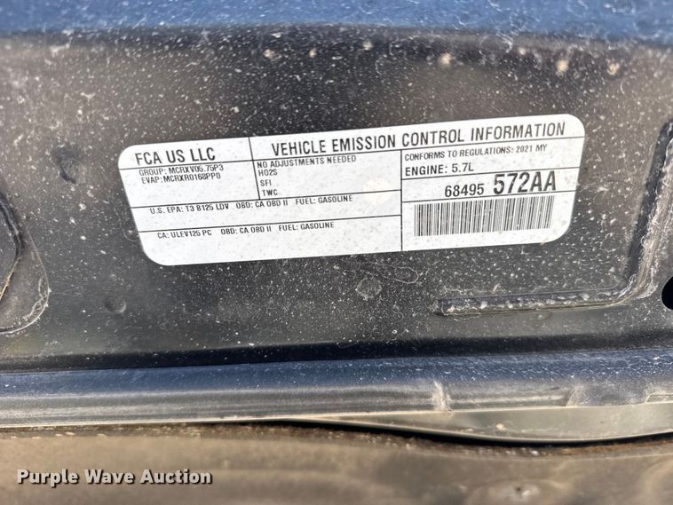 image for item FB7265 2021 Dodge Charger Police 