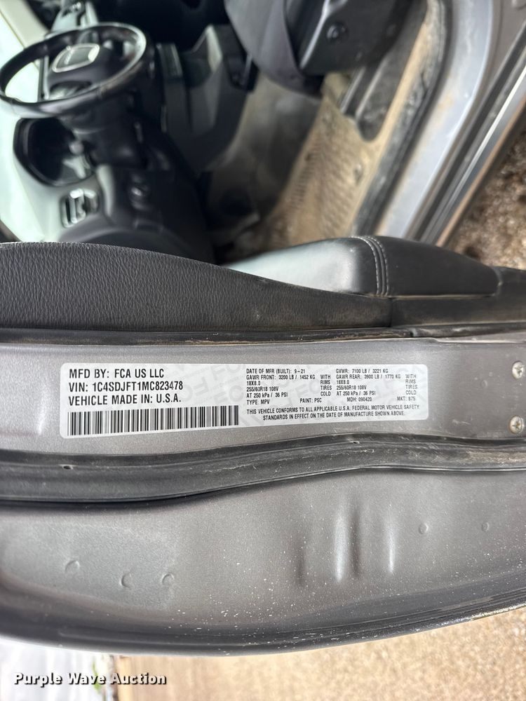 image for item FB7291 2021 Dodge Durango SSV SUV