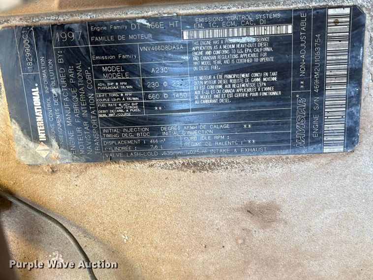 image for item FC2234 1998 International 2654 refuse truck