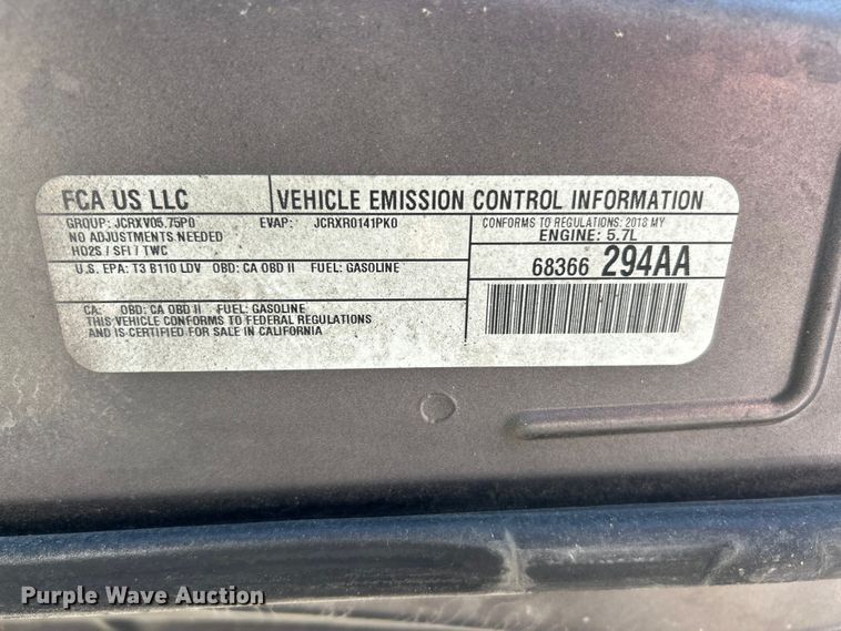 image for item FC5447 2018 Dodge Charger Police 