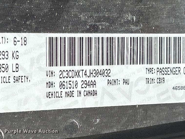 image for item FC5447 2018 Dodge Charger Police 