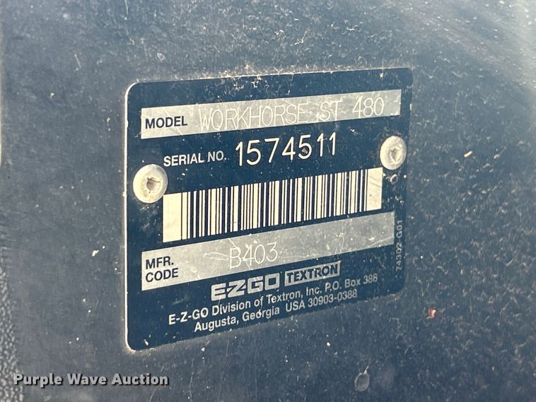 image for item FC5449 E-Z-GO WorkHorse ST480 golf cart