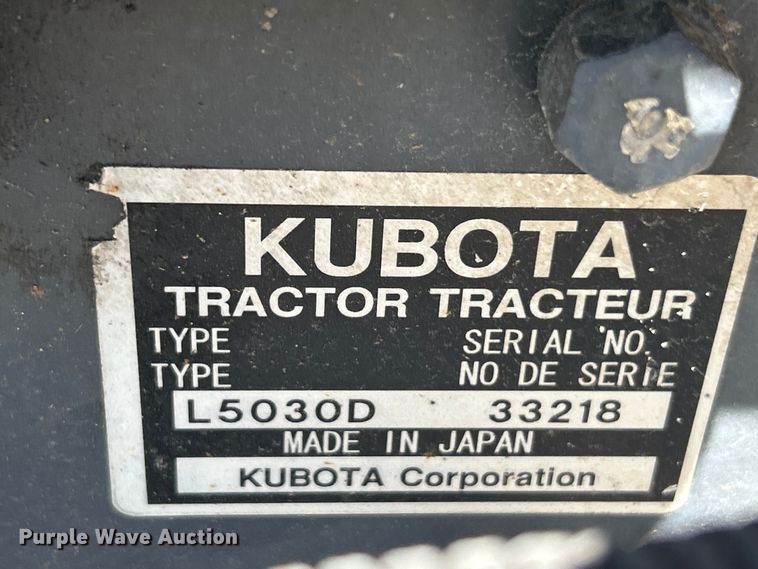 image for item FC5452 Kubota L5030 GST MFWD tractor