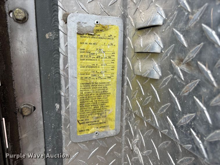 image for item FG0315 1996 E-One pumper fire truck