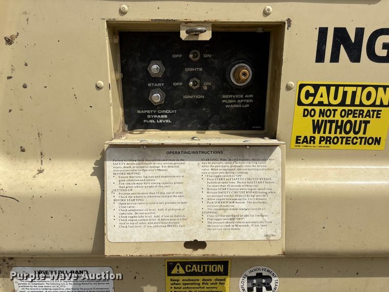image for item FG2778 1989 Ingersoll Rand 185 air compressor
