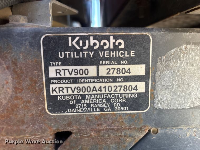 image for item FG2901 2004 Kubota RTV900 utility vehicle