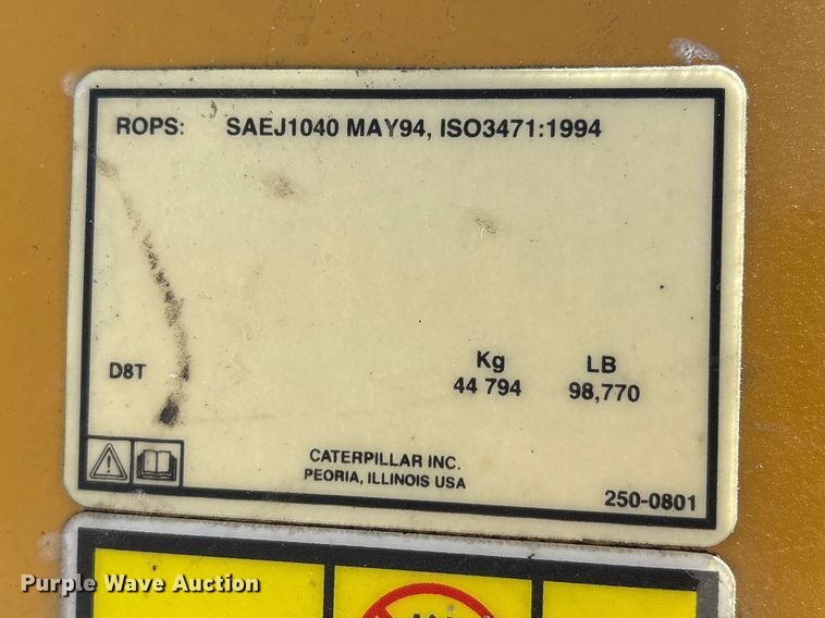 image for item FG2904 2015 Caterpillar D8T dozer