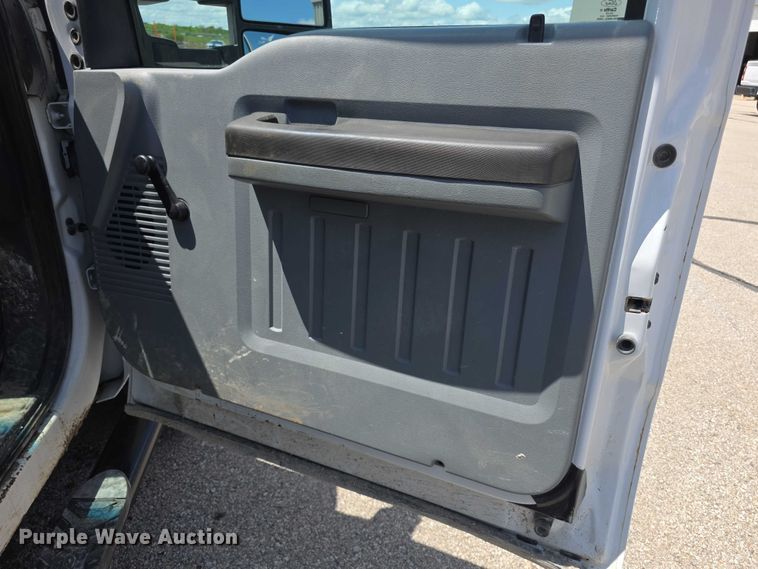 image for item FH6052 2014 Ford F350 Super Duty Ext. Cab dump flatbed pickup truck
