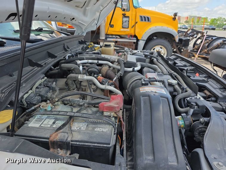 image for item FH6052 2014 Ford F350 Super Duty Ext. Cab dump flatbed pickup truck
