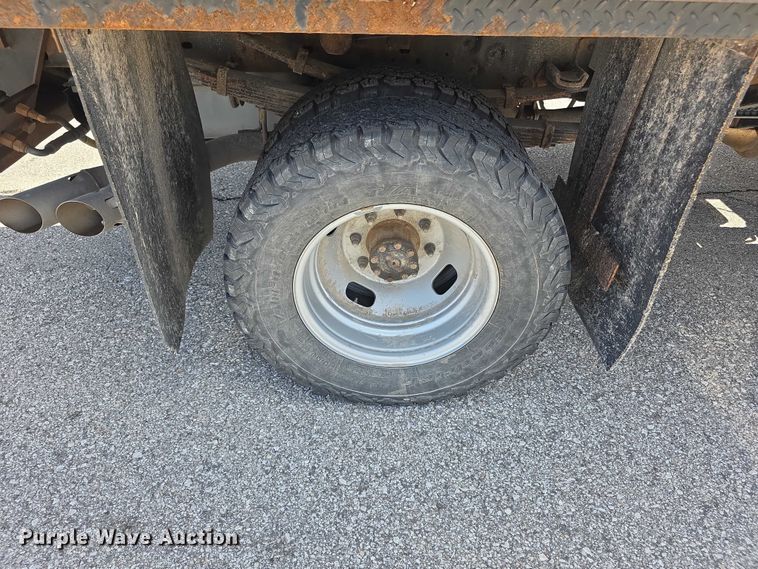 image for item FH6052 2014 Ford F350 Super Duty Ext. Cab dump flatbed pickup truck