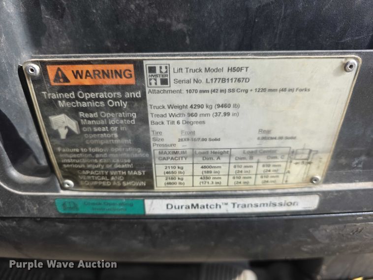 image for item FH6059 2006 Hyster H50FT forklift