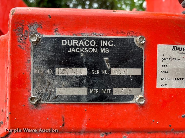 image for item FH7071 2009 Duraco Inc 125DJT pothole patcher