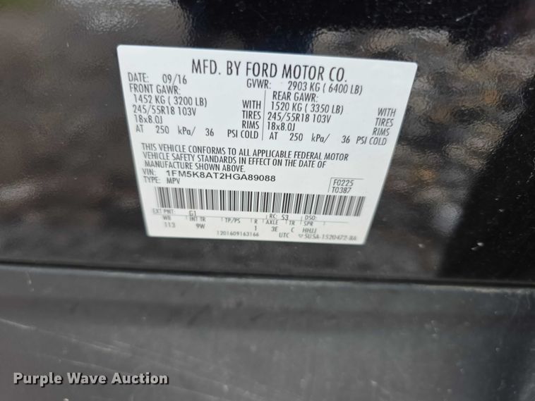 image for item FI0939 2017 Ford Explorer Police Interceptor SUV