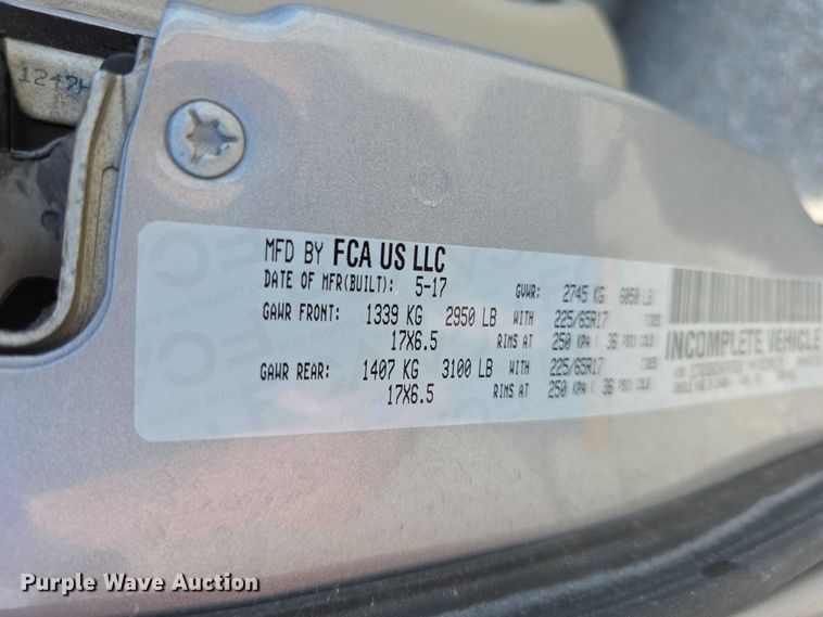image for item FI0941 2017 Dodge Grand Caravan handicap accessible van