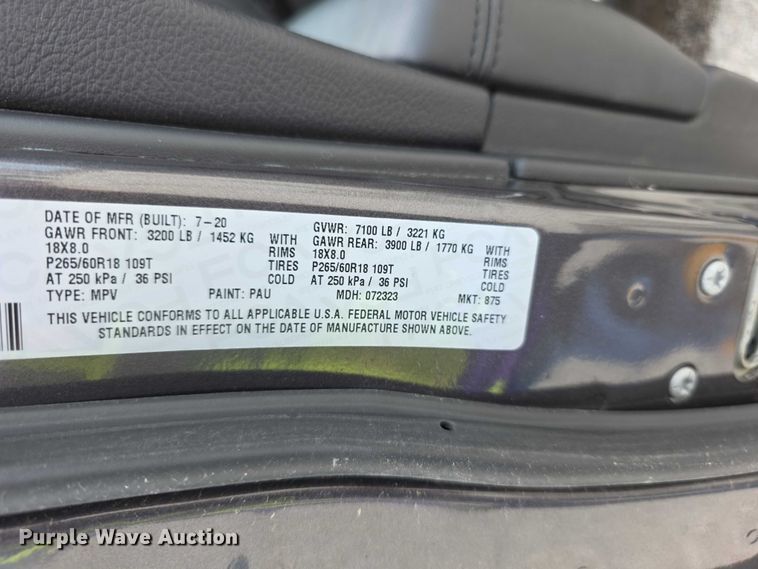 image for item FI0943 2020 Dodge Durango SSV SUV