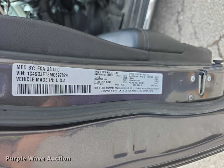 image for item FI0944 2021 Dodge Durango SSV SUV