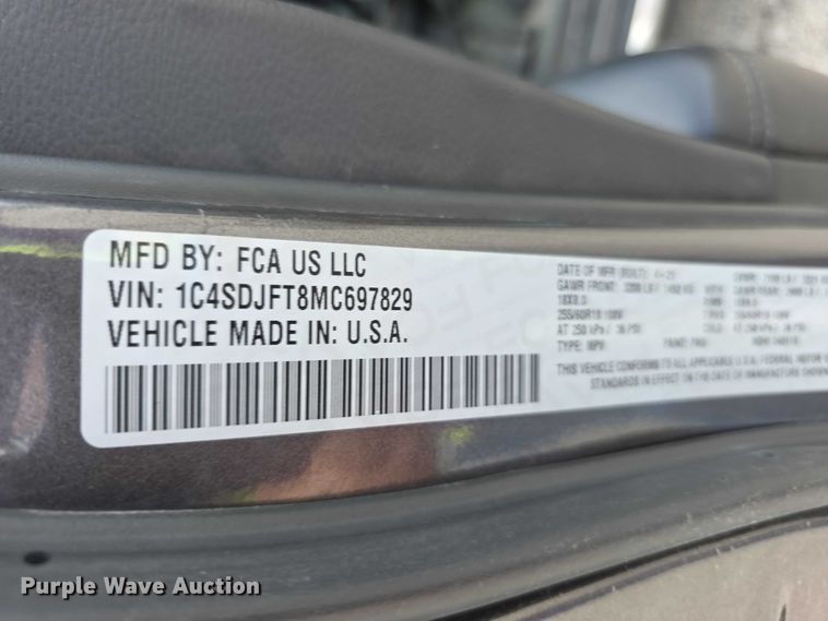 image for item FI0944 2021 Dodge Durango SSV SUV