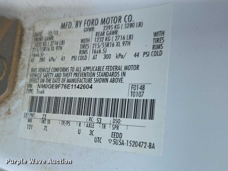 image for item FI0948 2014 Ford Transit Connect   van