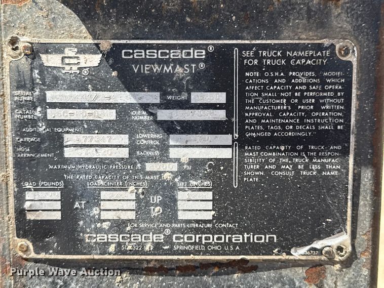 image for item DH1985 Clark GPS25MB forklift