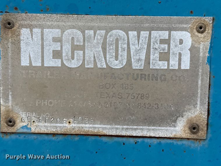 image for item DS6815 1975 Neckover livestock trailer