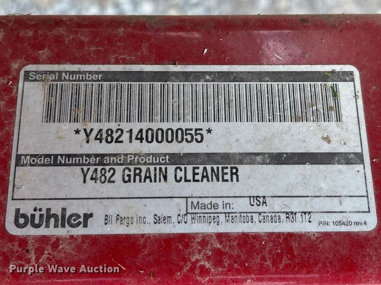 image for item DT0191 Buhler Y482 grain cleaner